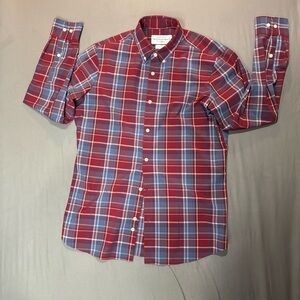 Mizzen+Main Red and Blue Plaid Men's Shirt